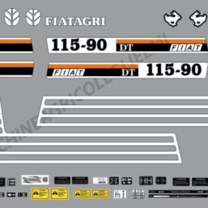 Serie Decalcomania-Adesivi Per Trattore Fiat 115-90 DT