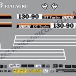 Serie Decalcomania-Adesivi Per Trattore Fiat 130-90 Turbo DT