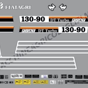 Serie Decalcomania-Adesivi Per Trattore Fiat 130-90 Turbo DT
