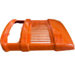 Calandra Trattore Fiat Serie Oro Completa Lamiera Arancio + Mascherina Nylon – Ricambio Rinforzato Alta Resistenza 400, 450, 500, 600, 505C, 605C, Riferimento 4950401