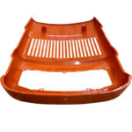 Calandra Trattore Fiat Serie Oro Completa Lamiera Arancio + Mascherina Nylon – Ricambio Rinforzato Alta Resistenza 400, 450, 500, 600, 505C, 605C, Riferimento 4950401