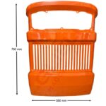 Calandra Trattore Fiat Serie Oro Completa Lamiera Arancio + Mascherina Nylon – Ricambio Rinforzato Alta Resistenza 400, 450, 500, 600, 505C, 605C, Riferimento 4950401