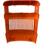 Calandra Trattore Fiat Serie Oro Completa Lamiera Arancio + Mascherina Nylon – Ricambio Rinforzato Alta Resistenza 400, 450, 500, 600, 505C, 605C, Riferimento 4950401