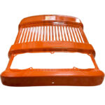 Calandra Trattore Fiat Serie Oro Completa Lamiera Arancio + Mascherina Nylon – Ricambio Rinforzato Alta Resistenza 400, 450, 500, 600, 505C, 605C, Riferimento 4950401