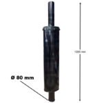 Marmitta Trattore Fiat Ø 80 mm Altezza 1220 mm – Silenziatore Verticale Alta Capacità Serie 80, 90, 1580, 1880, 160-90, 180-90, Riferimento 5123288