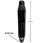 Marmitta Trattore Fiat Ford Ø 46 mm Altezza 670 mm – Silenziatore Quadro Lungo Per Serie 46, 55, 56, 65, 66, 70, 75, 80, 90, 93, 94, Riferimento 5157240