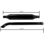 Kit Marmitta-Silenziatore Trattore Fiat Serie 66, 80, 90-Prolunga Curva-2 Collari-Ø46mm-Riferimento Originale 5157240