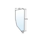 Vetro Sportello Destro Trattore Fiat Serie 80, 88, 80, Cabine CS, Riferimento 5125038, 1375 mm x 475 mm x 180 mm