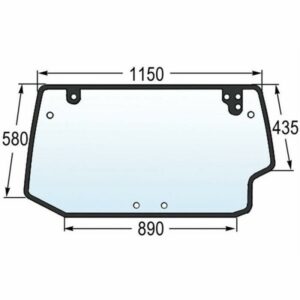 Lunotto Posteriore Trattore Same, Lamborghini, Hurlimann, Deutz, Riferimento 0.012.1438.0/30, 1150 mm x 890 mm x 580 mm