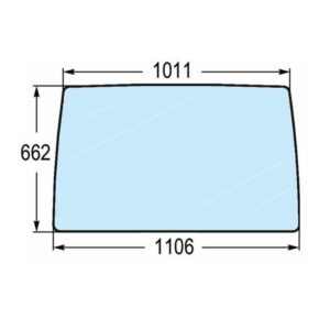 Parabrezza Anteriore Trattore Fiat Serie 80, 88, 90-Riferimento 5126498-1106 mm x 1011 mm x 662 mm