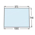 Parabrezza Anteriore Trattore Same, Lamborghini, Hurliamnn, Riferimento 0.9234.210.0/30, 970 mm x 746 mm x 1000 mm