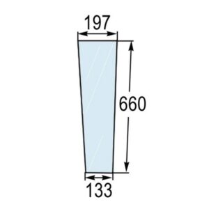 Parabrezza Inferiore Anteriore Trattore Same. Lamborghini, Hurlimann, Riferimento 0.9234.211.0/30, 660mm x 197 mm x 133 mm
