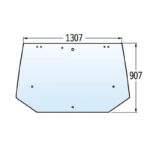 Vetro Lunotto Posteriore Trattore Fiat, New Holland Serie L, TL, TM, TS, Riferimento 5178304, 1307 mm x 907 mm x 947 mm