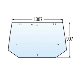 Vetro Lunotto Posteriore Trattore Fiat, New Holland Serie L, TL, TM, TS, Riferimento 5178304, 1307 mm x 907 mm x 947 mm