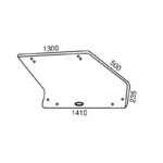 Lunotto Posteriore Trattore Fiat Serie 80, 88, 90, 94, CS, Comfort Larga, Riferimento 5129357, 1420 mm x 1300 mm x 740 mm