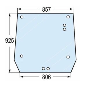 Lunotto Posteriore Trattore New Holland, Case, Serie TD, TS, TDD, TD5000, JX, Riferimento 5089562-925 mm x 806 mm x 857 mm