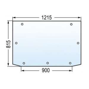 Lunotto Posteriore Trattore Same, Lamborghini, Hurlimann, Deutz, Riferimento 0.9234.273.0, 1215 mm x 900 mmx 815 mm