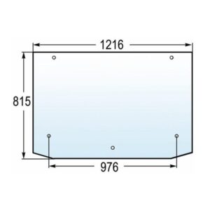 Lunotto Posteriore Trattore Same, Lamborghini, Hurlimann, Deutz, Riferimento 0.9234.215.0/20-1216 mm x 976 mm x 815 mm