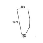 Vetro Sportello Sinistro Trattore Fiat Serie 80, 88, 90, 94 , Cabine CS, Riferimento 5124414, 1375 mm x 475 mm x 180 mm