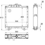 Radiatore in Rame Trattore New Holland Serie TK-Riferimento Originale 5169271-3 File-555 mm x 635 mm x 105 mm