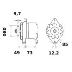 Alternatore Trattore Fiat, Agrifull, Same, Lamborghini Serie Oro, 66, 75, 85, 14V, 55A, Riferimento 4808498- Adattabile