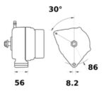 Alternatore Trattore Same, Lamborghini, Hurlimann, Deutz Serie Dorado, Silver, Riferimento 2.9439.460.0-MAHLE