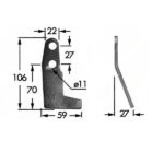 Premilama Laterale  Sinistro Motofalciatrice-Falciatrice BCS 622-Riferimento Originale 561028296