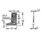 Piastrina Scarpa Destra Motofalciatrice-Falciatrice BCS 622-Riferimento Originale 523.02847