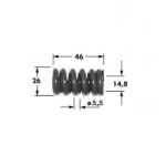 Molla Biella BCS 622 46mm Ø26 in Acciaio – Regolazione Tensione Trasmissione Lama Barra Falciante Alta Resistenza OEM 580.02430.3