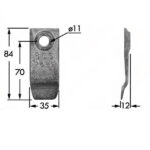 Premilama Semplice BCS 622 Acciaio Rinforzato – Pressione Lama Barra Falciante Taglio Netto Anti Usura, Riferimento 52302823