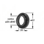 Paraolio Scatola Oscillante BCS 622 35x62x20 mm Doppio Labbro – Tenuta Olio Antipolvere Alta Resistenza Riferimento 551029080