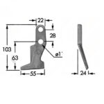 Premilama Laterale Destro BCS 622 – Guida Lama Barra Falciante Rinforzata Taglio Preciso Anti Usura, Riferimento 523028251