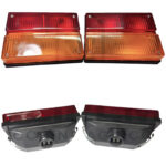 Coppia Fanali Posteriori Sinistro, Destro SX, DX COBO Trattore Same, Lamborghini, Hurlimann, Riferimenti 2.8019.740.0, 2.8019.490.0, 188 mm x 140 mm