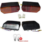 Coppia Fanali Posteriori Destro e Sinistro DX-SX Trattore Fiat Serie Oro 420, 540, 640, 650, 850, 1000, 1300, Riferimento 5118468, 5118454, 140 mm x 55 mm