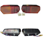 Coppia Fanali Posteriori Destro e Sinistro DX-SX Trattore Fiat Serie Oro 420, 540, 640, 650, 850, 1000, 1300, Riferimento 5118468, 5118454, 140 mm x 55 mm