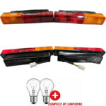 Coppia Fanali Posteriori Destro e Sinistro DX+SX Trattore Fiat, Ford, Agrifull Serie 46, 66, 80, 90, 93, 94, 35, A100DT, Riferimento 5124115, 5124117, 1009448, 1009441, 305 mm x 62 mm