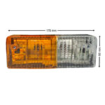 Coppia Fanali Anteriori DX+SX 170x60 Trattore Fiat Serie 46, 56, 66, 76, 80, 86, 88, 90, 93, 94, Riferimenti 5124114, 5124111