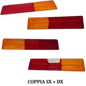 Coppia Gemma Rodovetro SX+DX Fanale Trattore Fiat-Landini-305 mm x 62 mm-Riferimento Originale 9929834-9929835-Adattabile