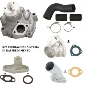 Kit Riparazione Pompa Acqua + Raccordi + Manicotti Trattore Fiat Serie Oro 540-640-4679242-Adattabile