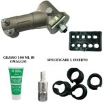 Coppia Conica Decespugliatore Universale, Asta 24- 25- 25.4- 26- 28 mm-Con Inserto-Testina-Made In Italy