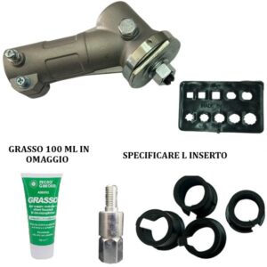 Coppia Conica Decespugliatore Universale, Asta 24- 25- 25.4- 26- 28 mm-Con Inserto-Testina-Made In Italy