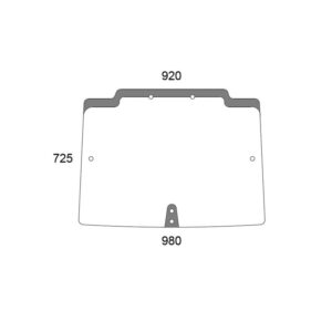 Parabrezza Anteriore Apribile Trattore New Holland Serie T4-T4000-TNF-Riferimento 44910454-980 mm x 920 mm x 725 mm