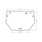 Lunotto Posteriore Trattore Same, Lamborghini, Hurliamnn, Riferimento 0.009.7699.0/30, 1142 mm x 880 mm x 760 mm