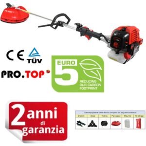 Decespugliatore Pro.Top BC 331-Asta Fissa-33 cc-0.9 Kw-7 Kg-Euro 5-Sermac-Asta 26 mm