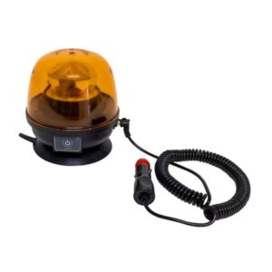 Girofaro Lampeggiante a Led, A Batteria, Base Magnetica, 10 Led x 22W-140 mm x 130 mm, AMA