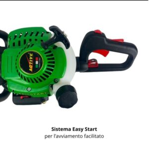 Tagliasiepe Active H24- 0.9 KW- 23 CC- 1.2 CV -5.8 KG- Lama 75 CM- Impugnatura Girevole