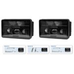 Coppia Proeittori, Fari Anteriori a Led Con Piastrine Trattore Fiat, Ford, New Holland, Case, Landini, Same, John Deere