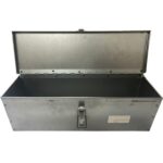 Cassetta Porta Attrezzi In Lamiera, Piegata e Saldata, Per Trattore, Muletti, Escavatore 420 mm x 130 mm x 130 mm