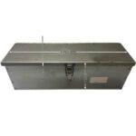 Cassetta Porta Attrezzi In Lamiera, Piegata e Saldata, Per Trattore, Muletti, Escavatore 420 mm x 130 mm x 130 mm
