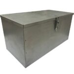 Cassetta Porta Attrezzi In Lamiera, Piegata e Saldata, Per Trattore, Muletti, Escavatore 500 mm x 250 mm x 250 mm